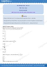 Đề thi học kì 2 Toán 6 - Đề số 13 - Cánh diều